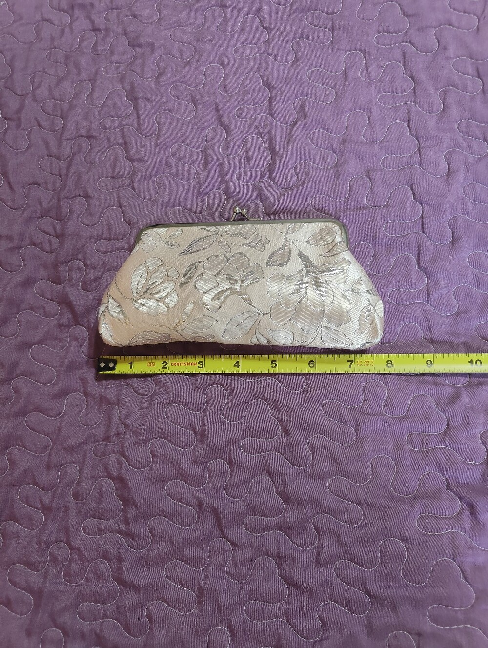 Pink Floral Kiss Lock Clutch Coin Purse - Picture 3 of 5